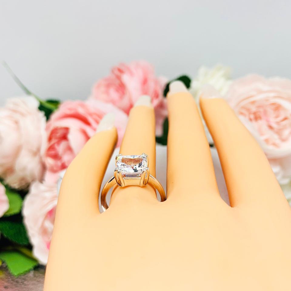 Barion Cushion 9mm CZ Engagement Ring