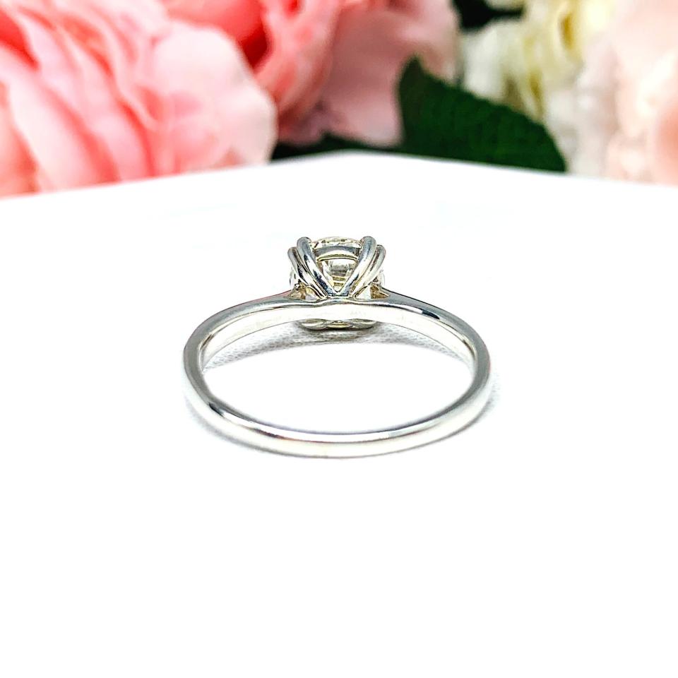 8mm Old European Cut Cubic Zirconia Low Profile Engagement Ring SIZE 10 FINAL SALE