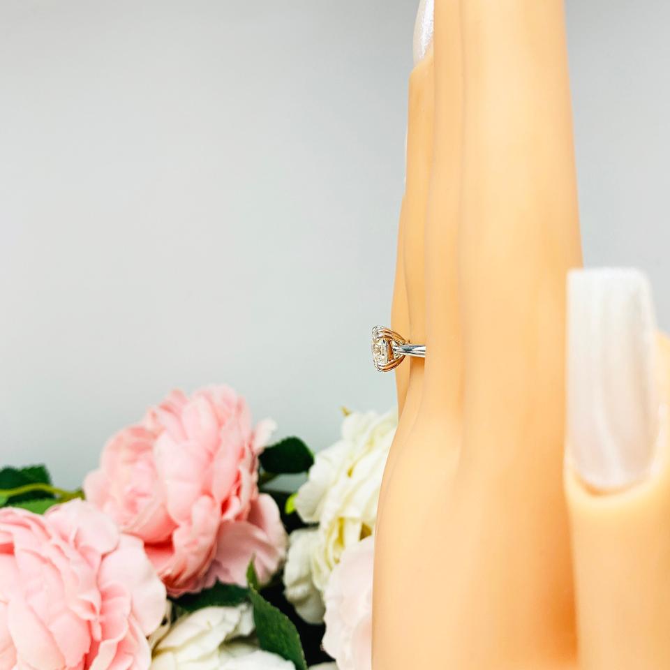 8mm Old European Cut Cubic Zirconia Low Profile Engagement Ring SIZE 10 FINAL SALE
