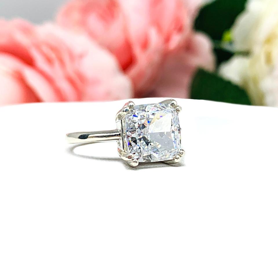 Barion Cushion 9mm CZ Engagement Ring
