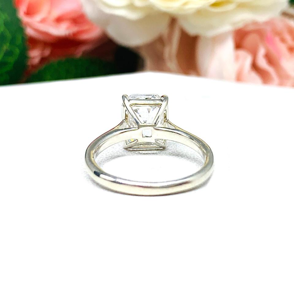 Elongated Asscher 10x8mm Cubic Zirconia Engagement Ring Size 6.25 FINAL SALE
