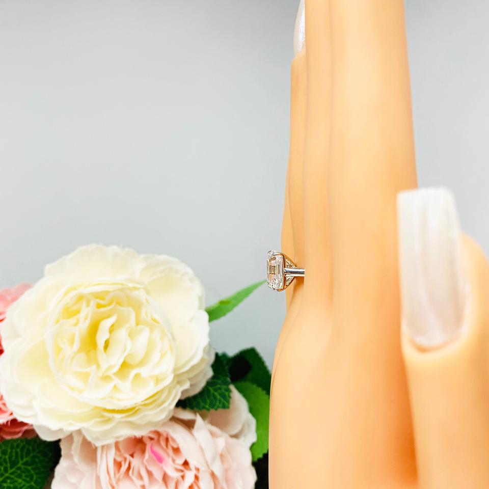 Elongated Asscher 10x8mm Cubic Zirconia Engagement Ring Size 6.25 FINAL SALE
