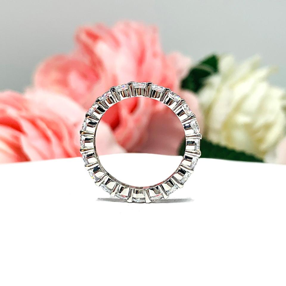 Round 3mm Cubic Zirconia Eternity Wedding Band SIZE 6 FINAL SALE