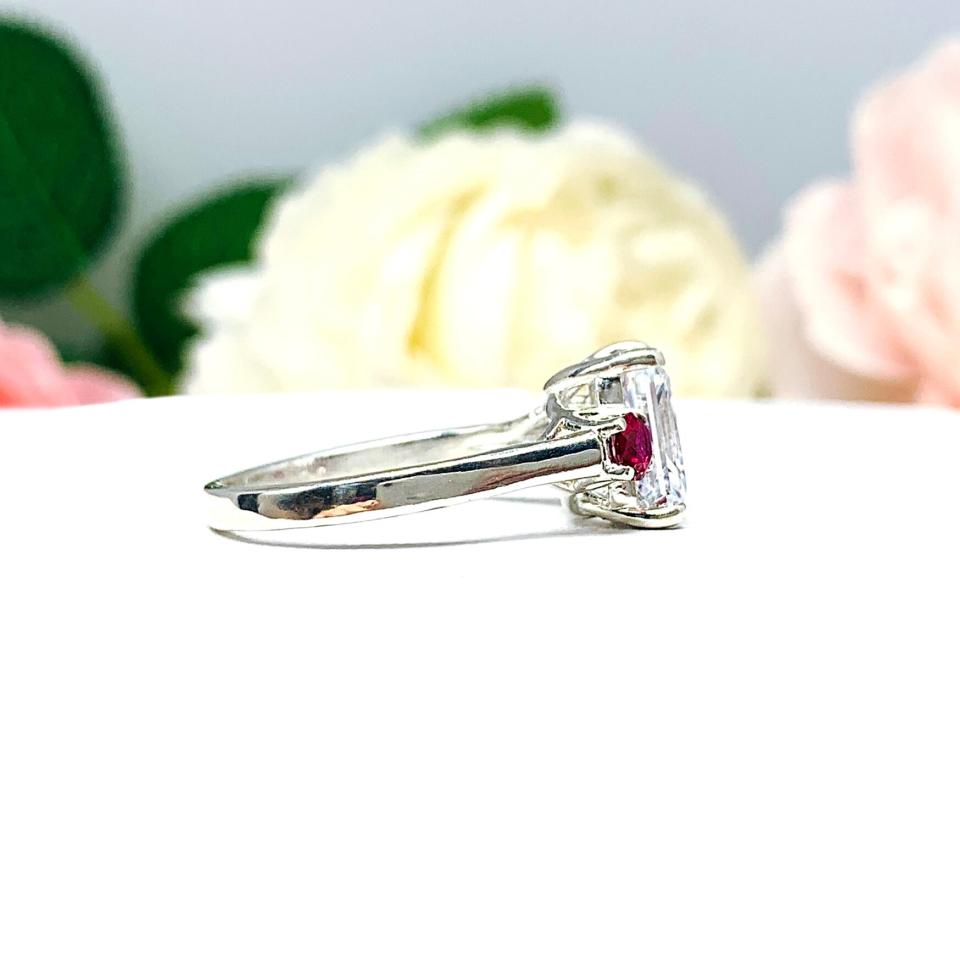 Twisted Ruby Accent Engagement Ring | Barkev's