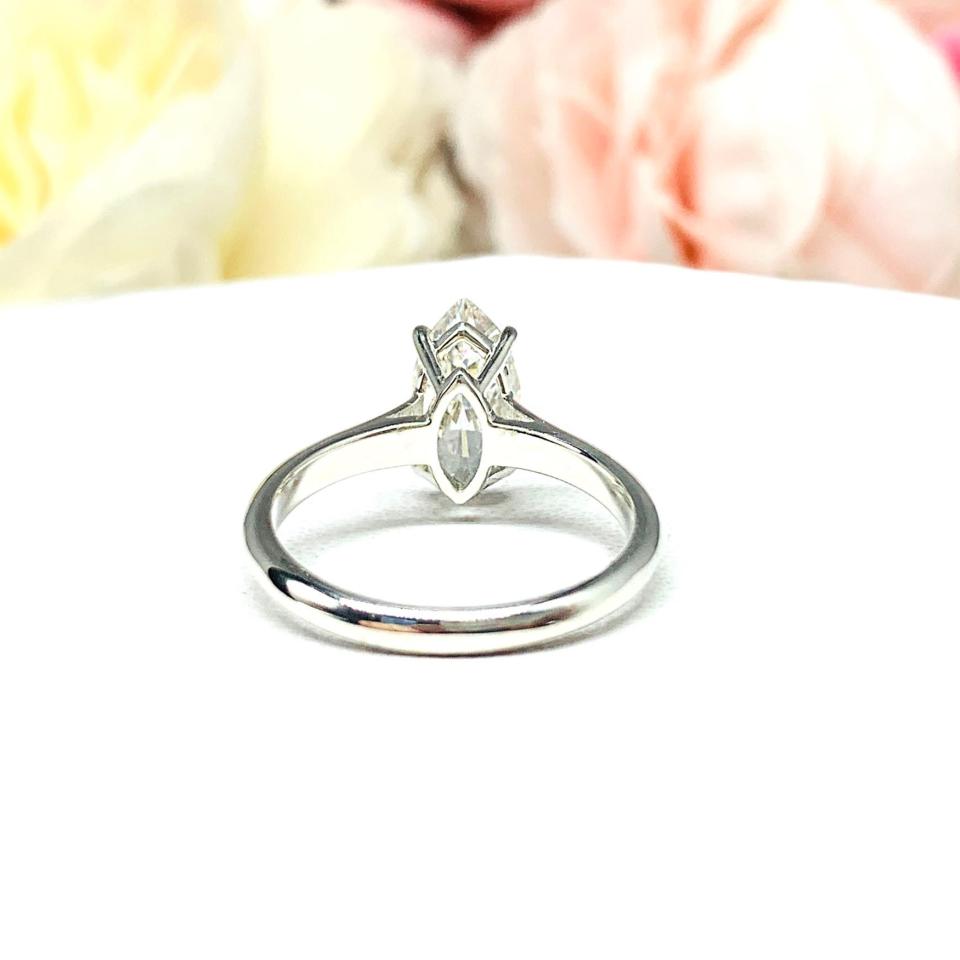 Marquise Near Colorless 12x6mm Cubic Zirconia Engagement Ring SIZE 6.5 FINAL SALE