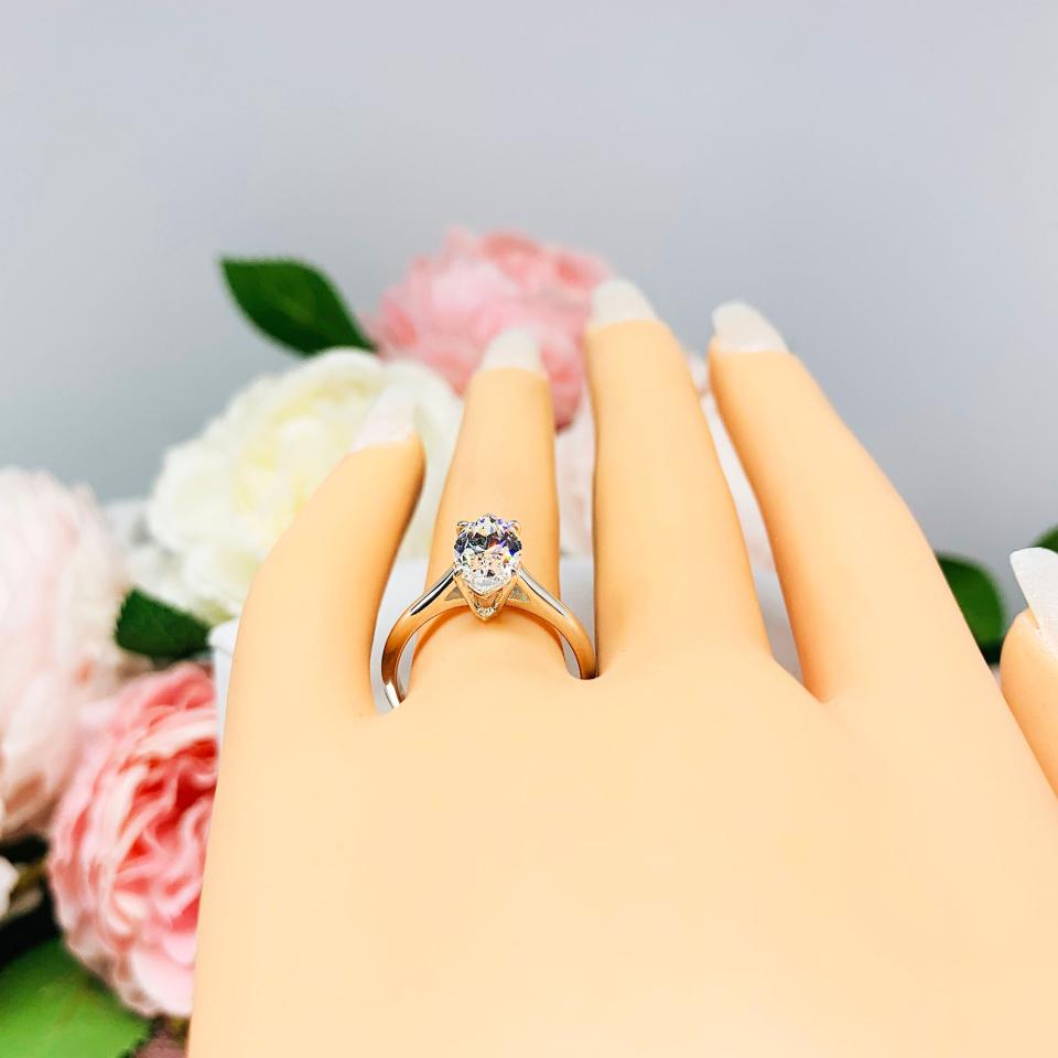 Marquise Near Colorless 12x6mm Cubic Zirconia Engagement Ring SIZE 6.5 FINAL SALE