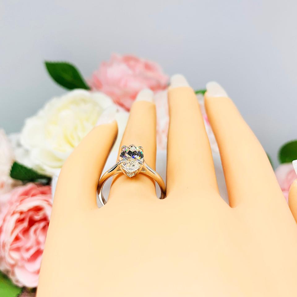 Marquise Near Colorless 14x7mm Cubic Zirconia Engagement Ring RING SIZE 8.75 FINAL SALE
