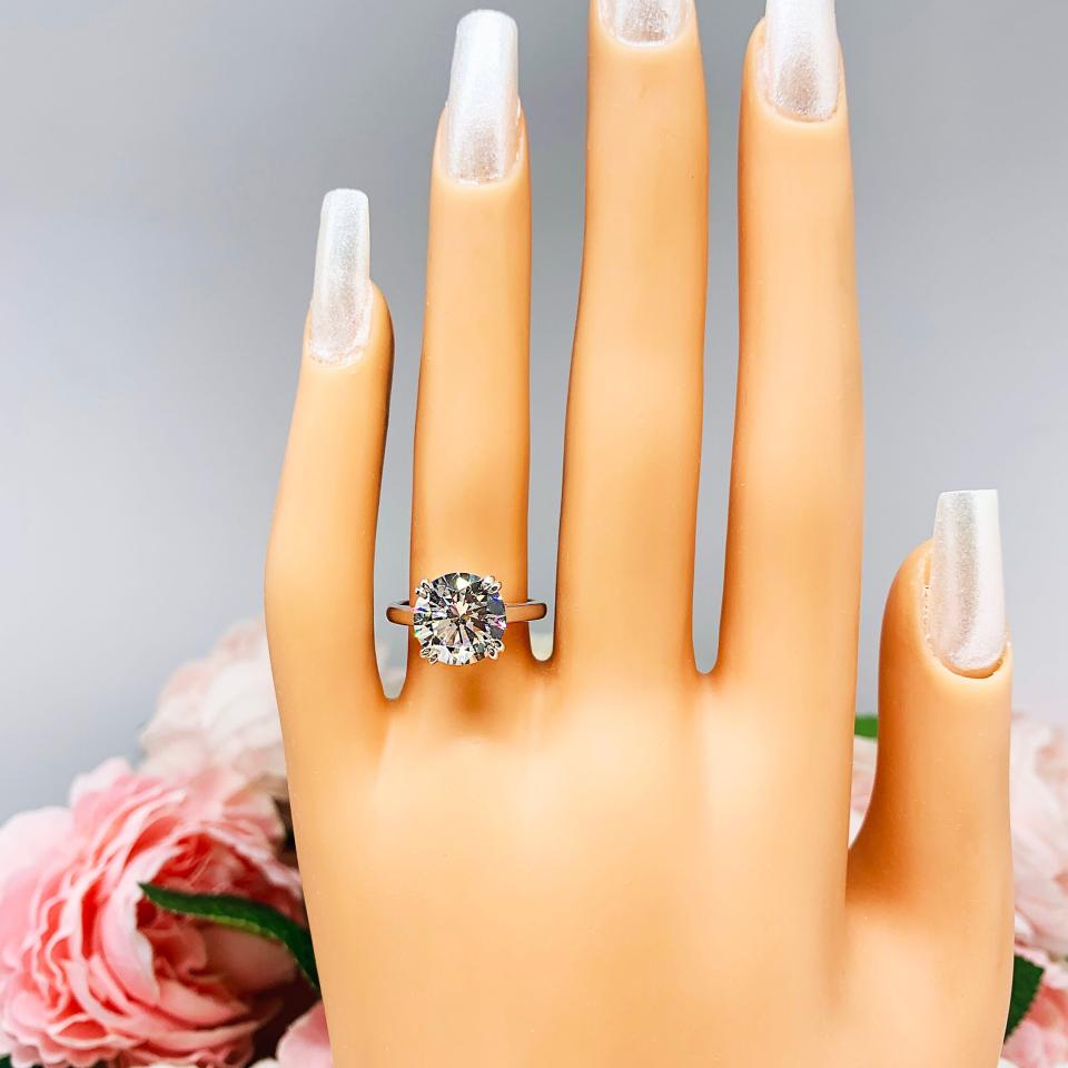 Round 10mm Cubic Zirconia Engagement Ring