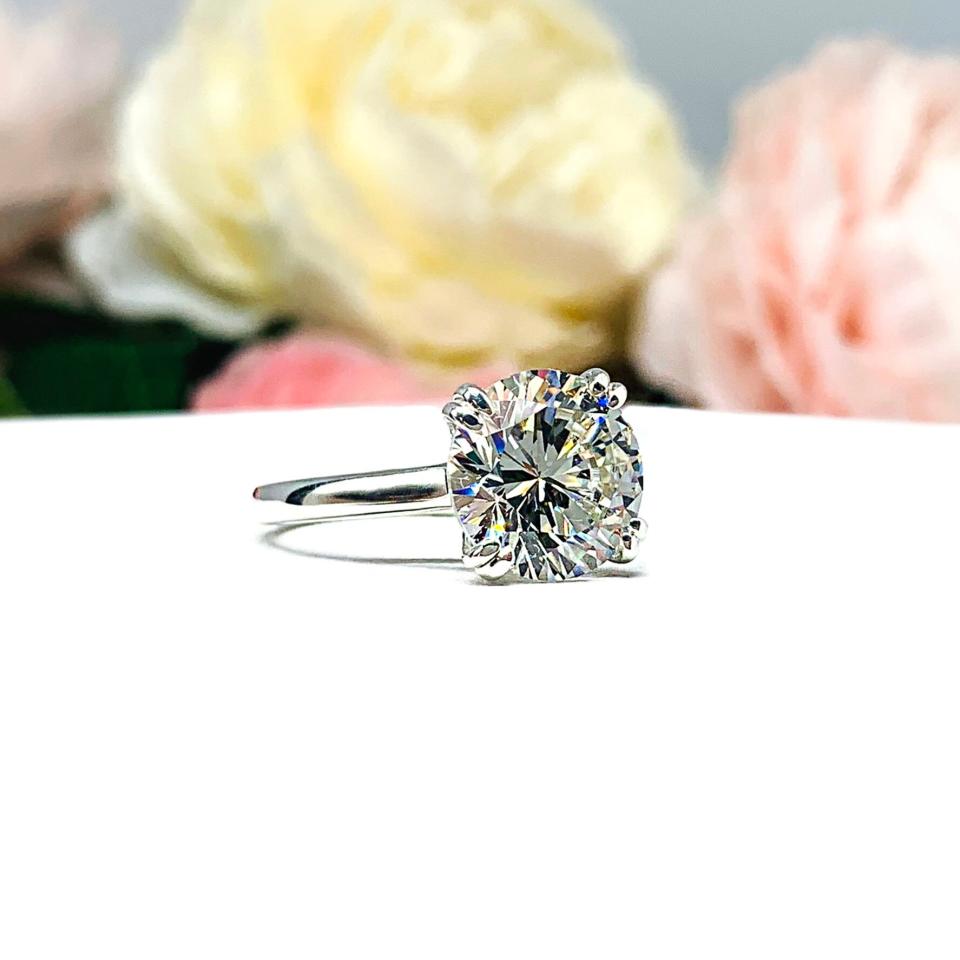 Round 10mm Cubic Zirconia Engagement Ring