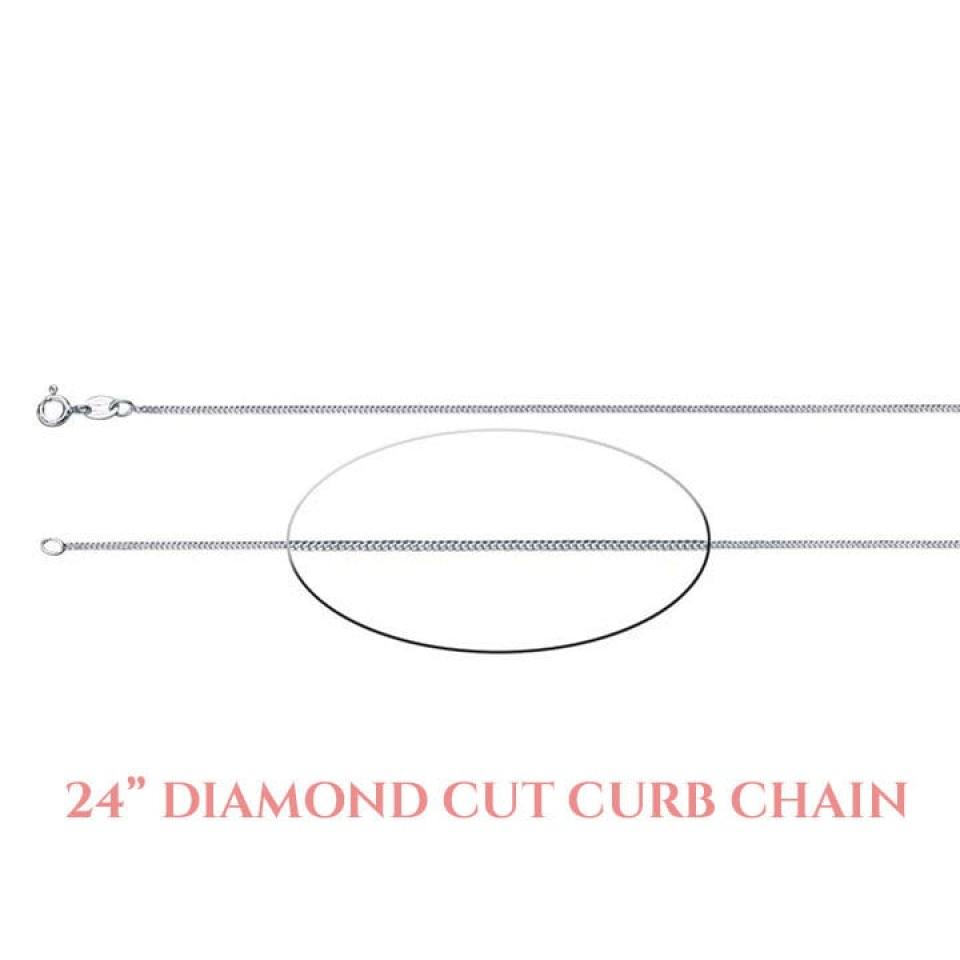 Radiant CZ Pendant Sterling Silver Necklace Colorless Cubic Zirconia