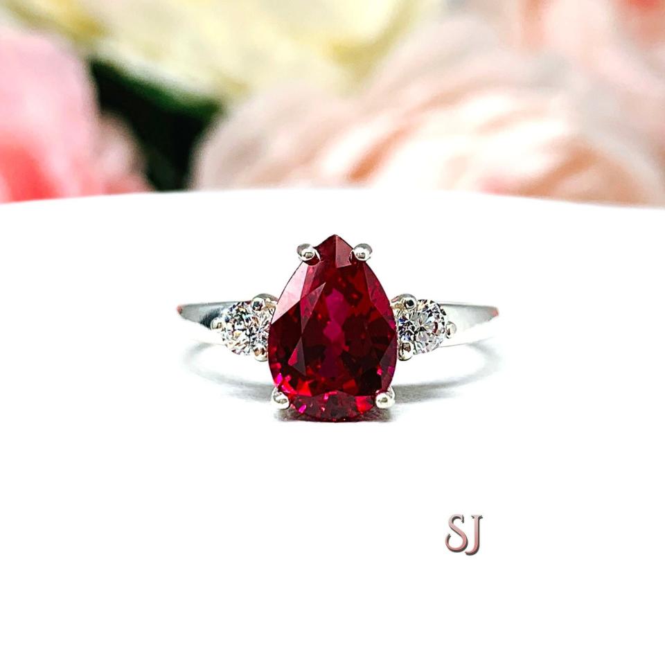 Ruby cheap pear ring