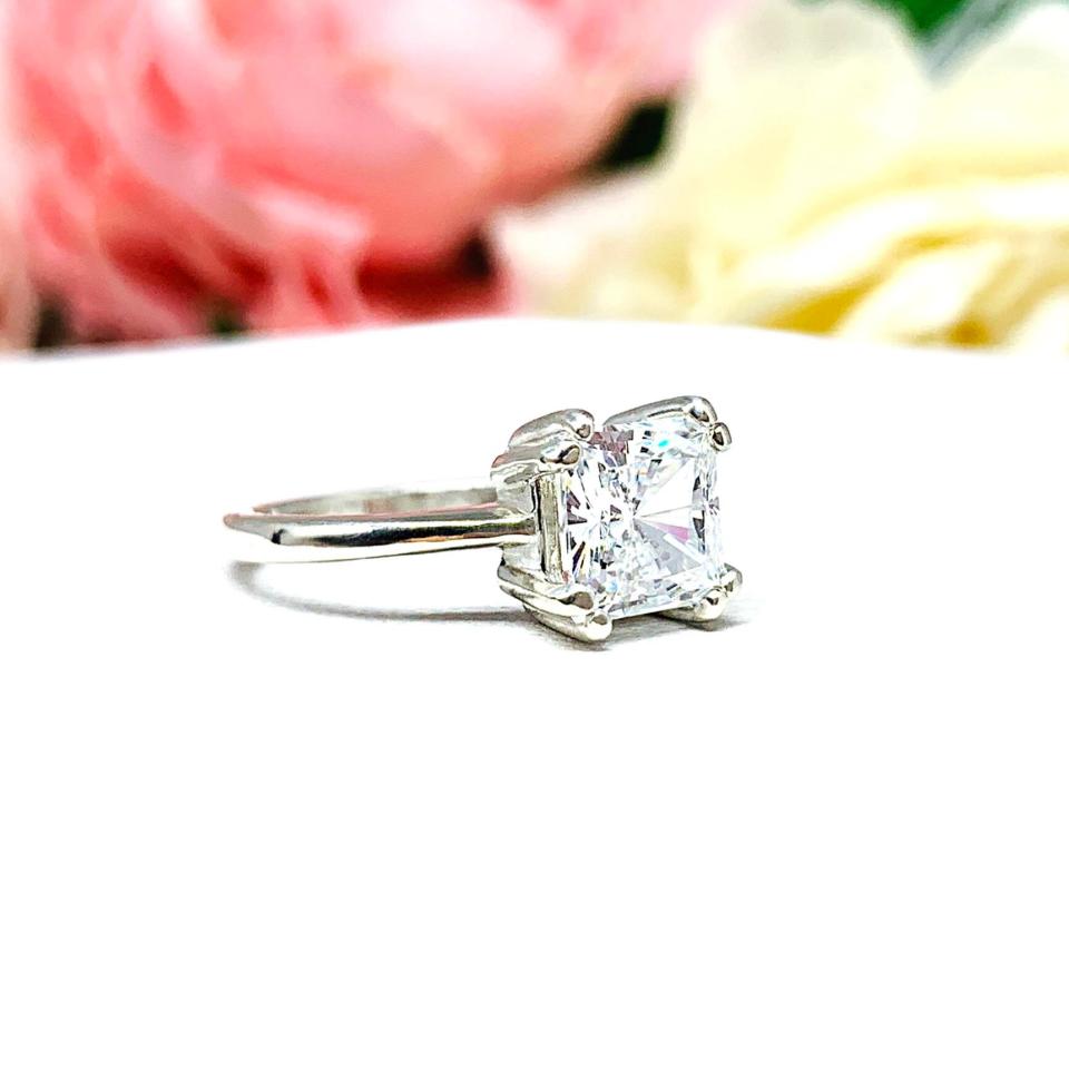 Princess Cubic Zirconia Engagement Ring