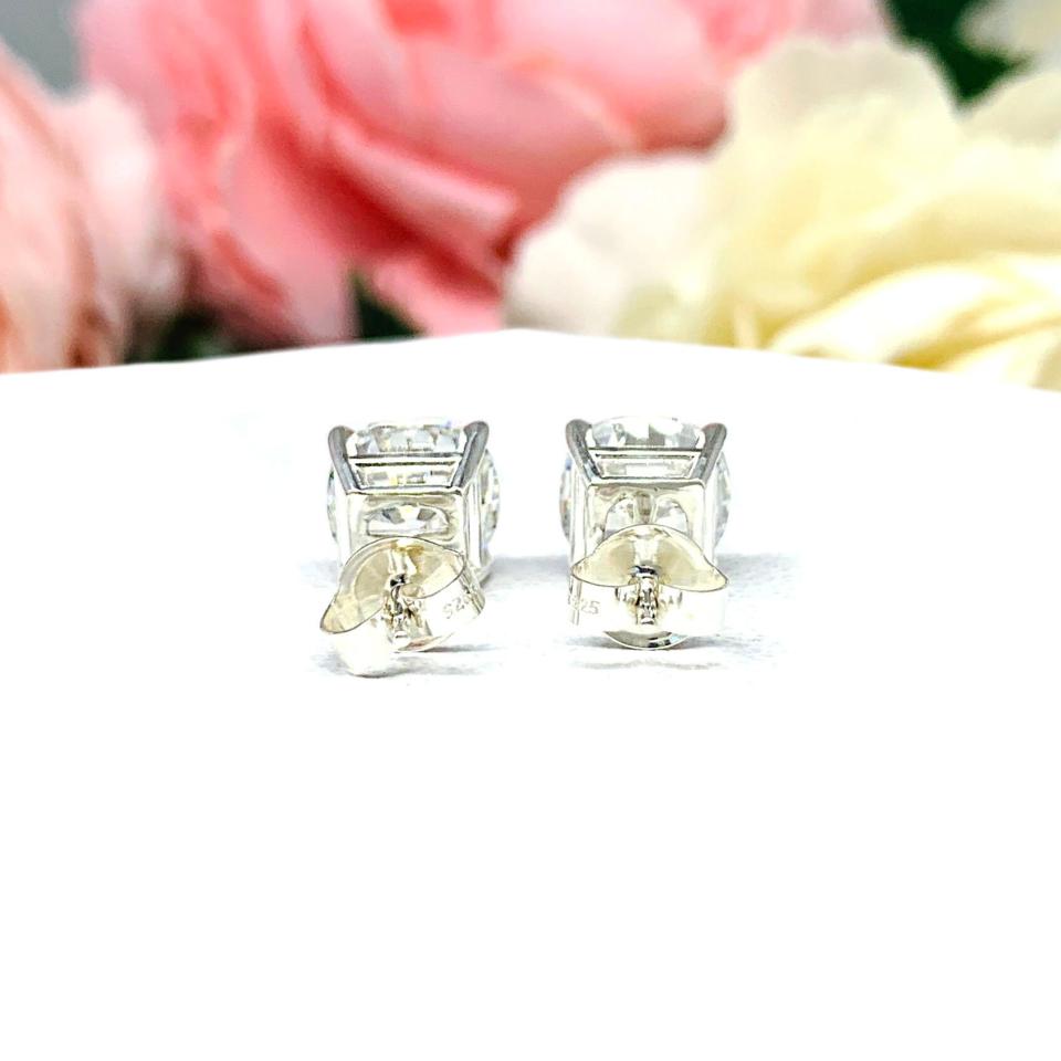 Brilliant Cushion Cut Cubic Zirconia Stud Earrings