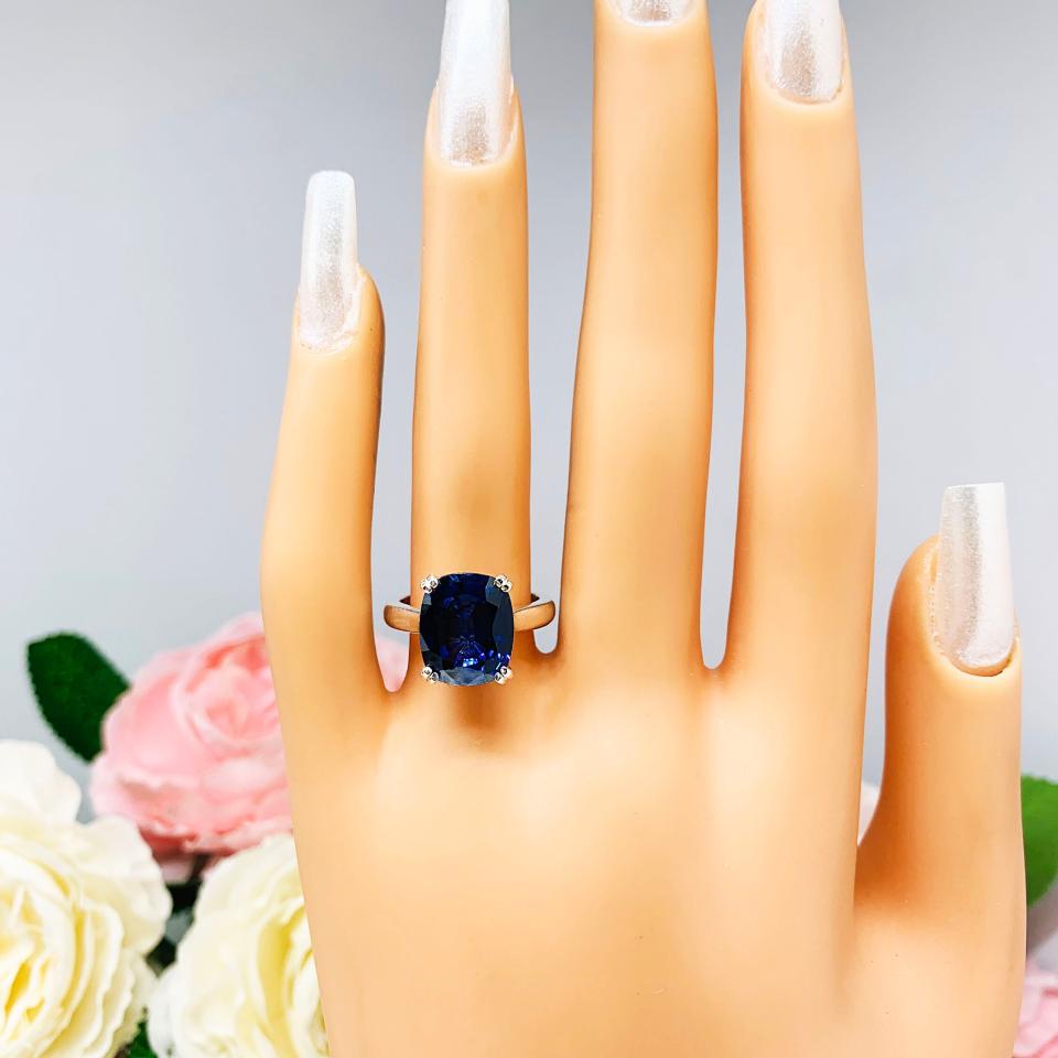 Low profile cheap sapphire ring