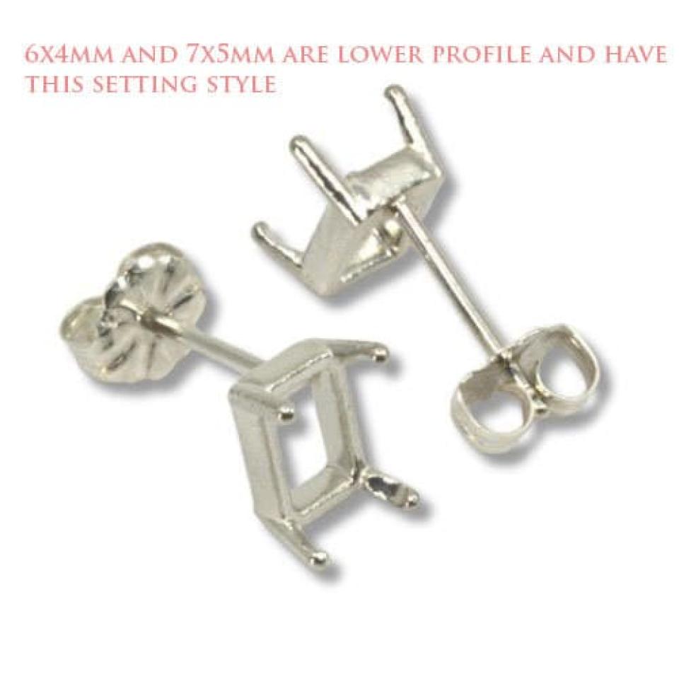 Emerald Cut Cubic Zirconia Stud Earrings