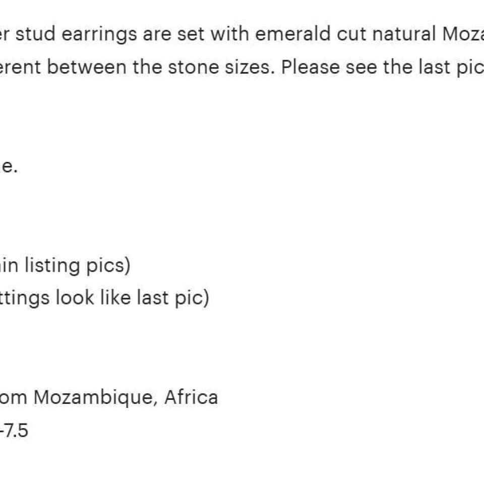 Red Garnet Emerald Cut Stud Earrings - Mozambique garnet gems - Sterling silver basket settings - January birthstone gift
