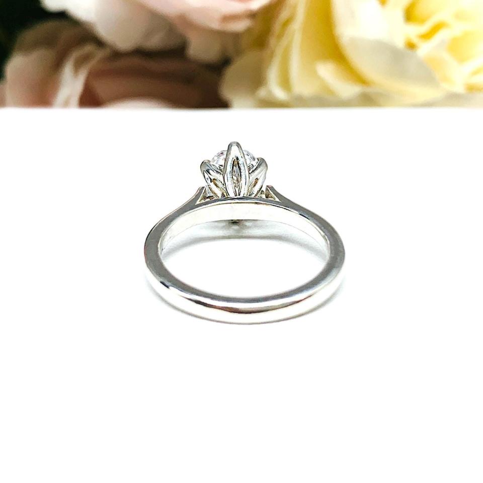 Oval Cubic Zirconia Engagement Ring – 7x5mm-9x7mm, Sterling Silver