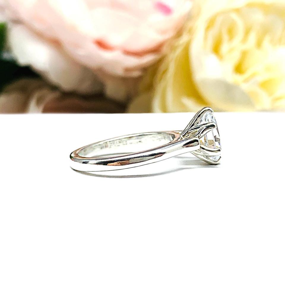 Oval Cubic Zirconia Engagement Ring – 7x5mm-9x7mm, Sterling Silver