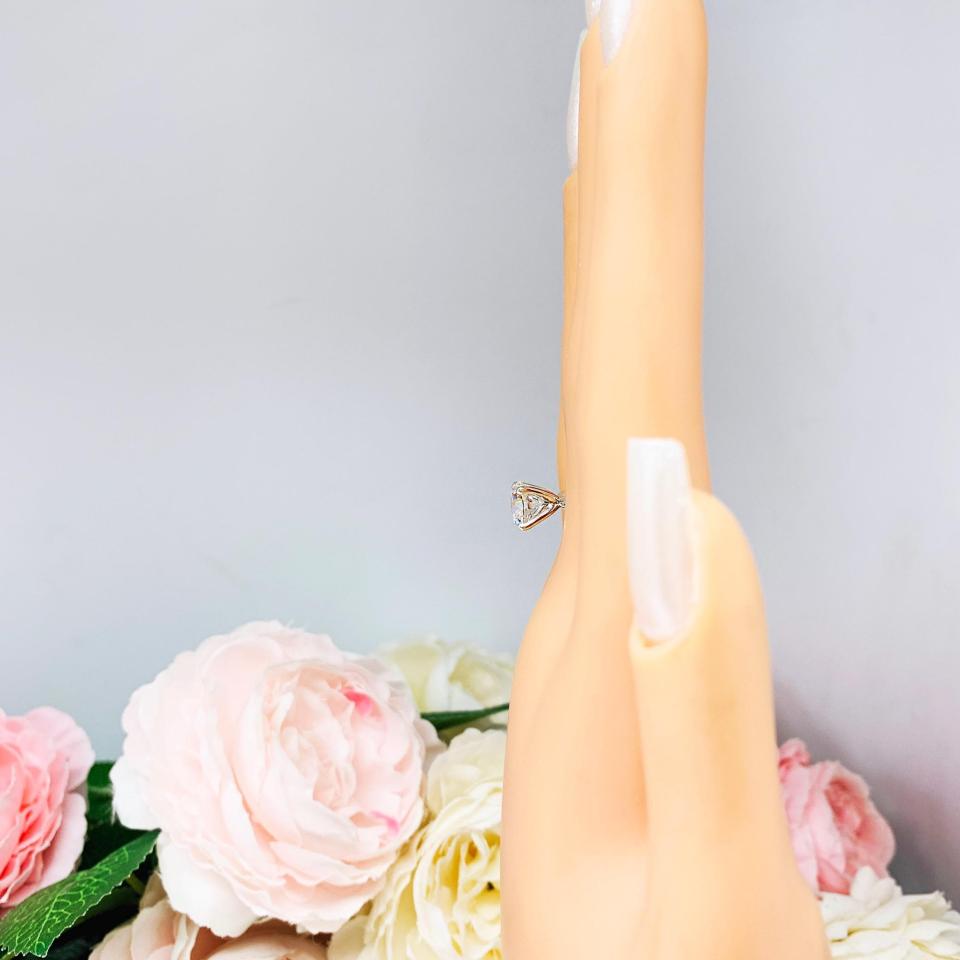 Round Cubic Zirconia Engagement Ring – 5mm-9mm, Sterling Silver