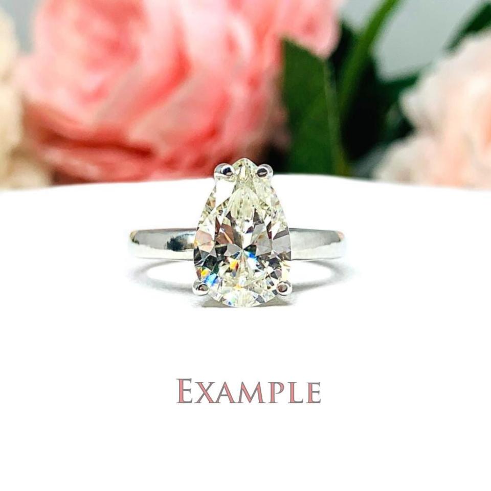 Pear Cubic Zirconia Loose – 12x8mm (3 carats), Near Colorless, Diamond Simulant