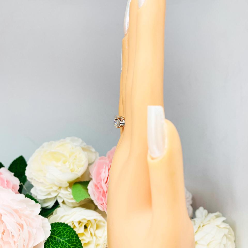 Oval Moissanite East West Ring — 6x4mm - 10x8mm, Sterling Silver