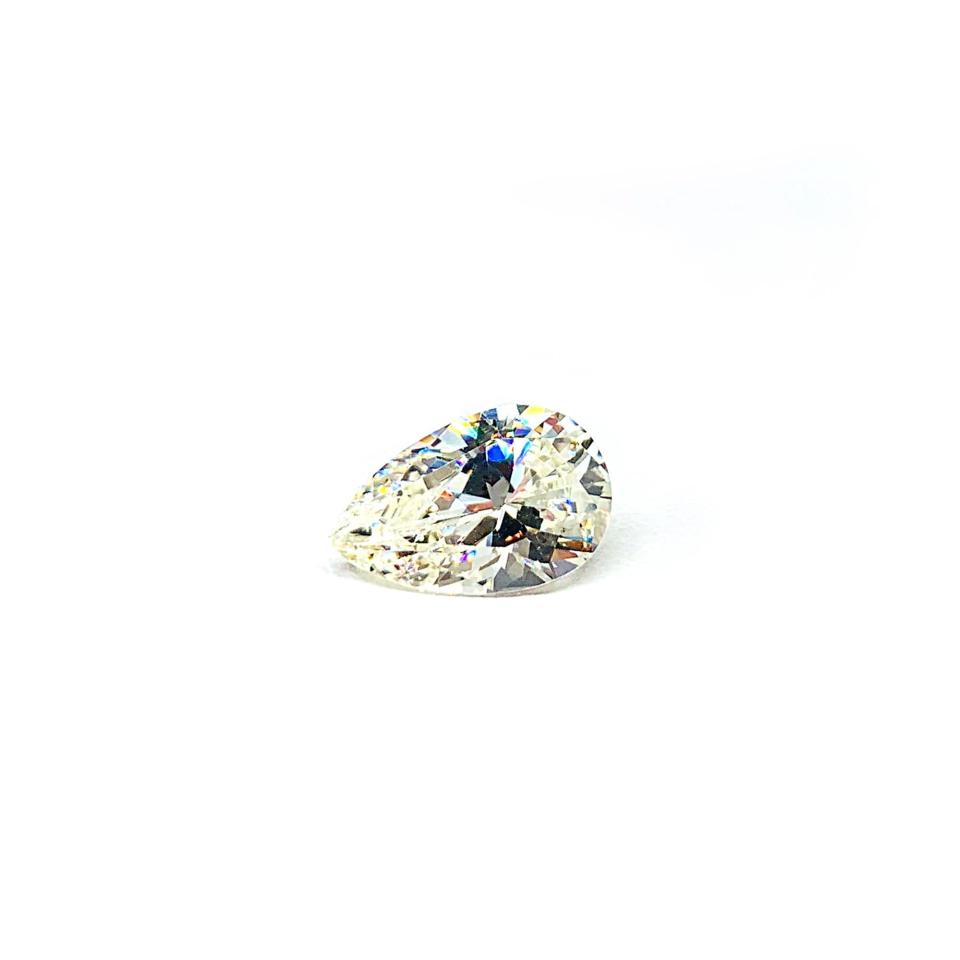 Pear-Cut Cubic Zirconia Loose • 12x8mm (3 carats) Near‑Colorless Diamond Simulant