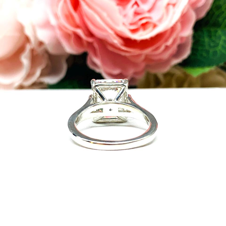 Radiant-Cut CZ Engagement Ring • 9x7mm—14x10mm, Sterling Silver, High Profile