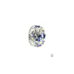 Oval Near Colorless Cubic Zirconia Loose 10x8mm (2.5 carats) Diamond Simulant