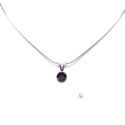 Round Lab Alexandrite June Birthstone Pendant With Optional Chain