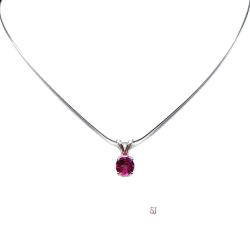 Mystic Pink Topaz Pendant Sterling Silver Necklace Round 6mm Natural October Birthstone Alternative