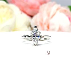 Marquise Cubic Zirconia 6 Prong Engagement Ring SIZE 7 FINAL SALE