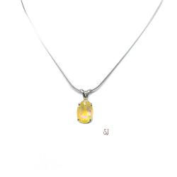 Natural Ethiopian Opal Oval Pendant With Optional Chain
