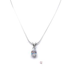 Pear Cubic Zirconia Pendant With Optional Chain