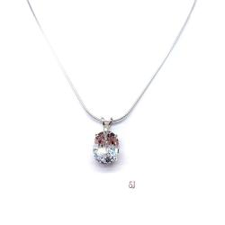 Oval Lab White Sapphire Pendant With Optional Chain