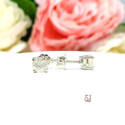Round Contra Luz Precious Opal 5mm Sterling Silver Stud Earrings