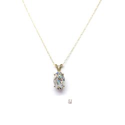 Oval 12x8mm Moissanite 10k Yellow Gold Pendant No Chain CLEARANCE