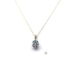 Round Moissanite Gold Martini Necklace Authentic FREE 3RD DAY UPS