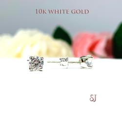 Round Cubic Zirconia Stud Earrings