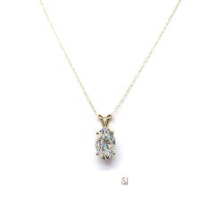 Oval Moissanite Pendant – 12x8mm, 10k Yellow Gold
