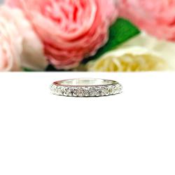 Round‑Cut Lab White Sapphire Wedding Band • 10‑Stone, 2.5mm, Sterling Silver
