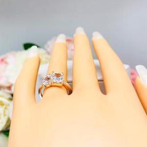 Pear-Cut & Radiant-Cut CZ Engagement Ring Size 6 – You and Me, Sterling Silver
