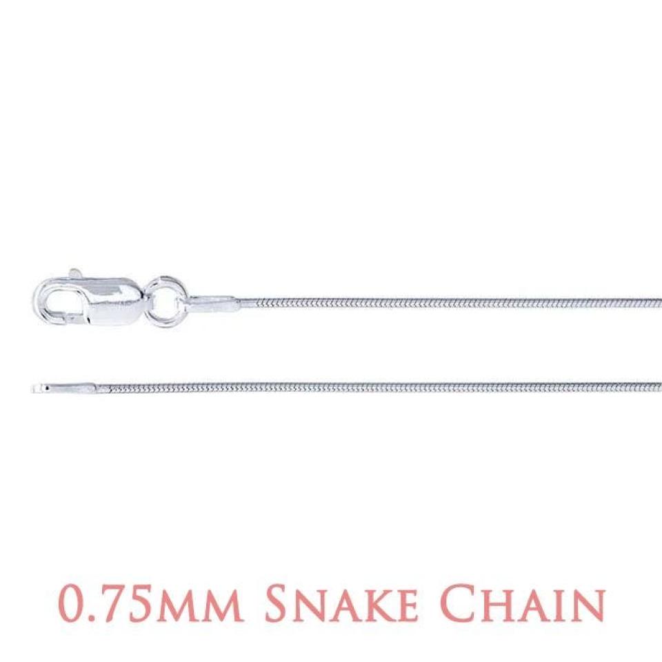 A close-up image of a sterling silver chain with a lobster clasp closure. The chain features a Venetian box design, composed of small, square-shaped links that fit tightly together in a smooth, uniform pattern. The metal surface is polished and reflective, giving the chain a sleek, modern appearance.  At the bottom of the image, text reads “0.85mm Venetian Box Chain” in a soft rose-colored font.
